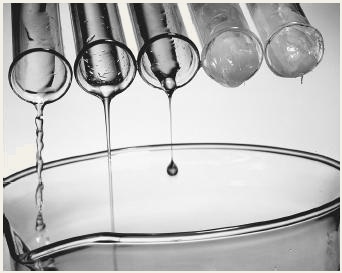 Different viscosity fluid samples